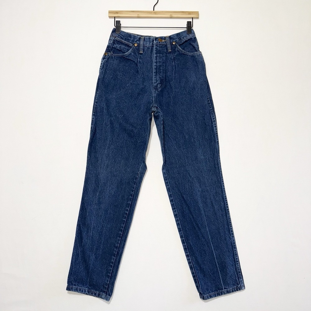 Vintage Wrangler Jeans Womens 9x32 Blue Cowboy Cut Western Made USA 90s Denim